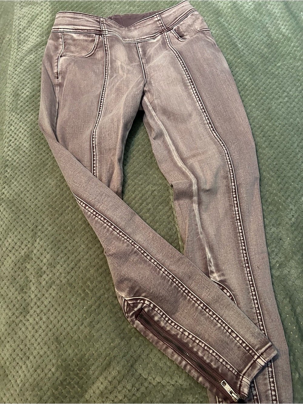 We The Free Faded Brown Skinny Jeans with Ankle Zips